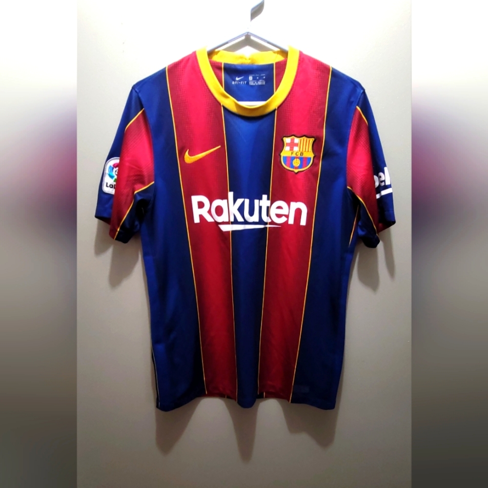 Barcelona 2020 2021 Home Football Shirt Soccer Jersey NIKE CD4232-456 SZ Medium